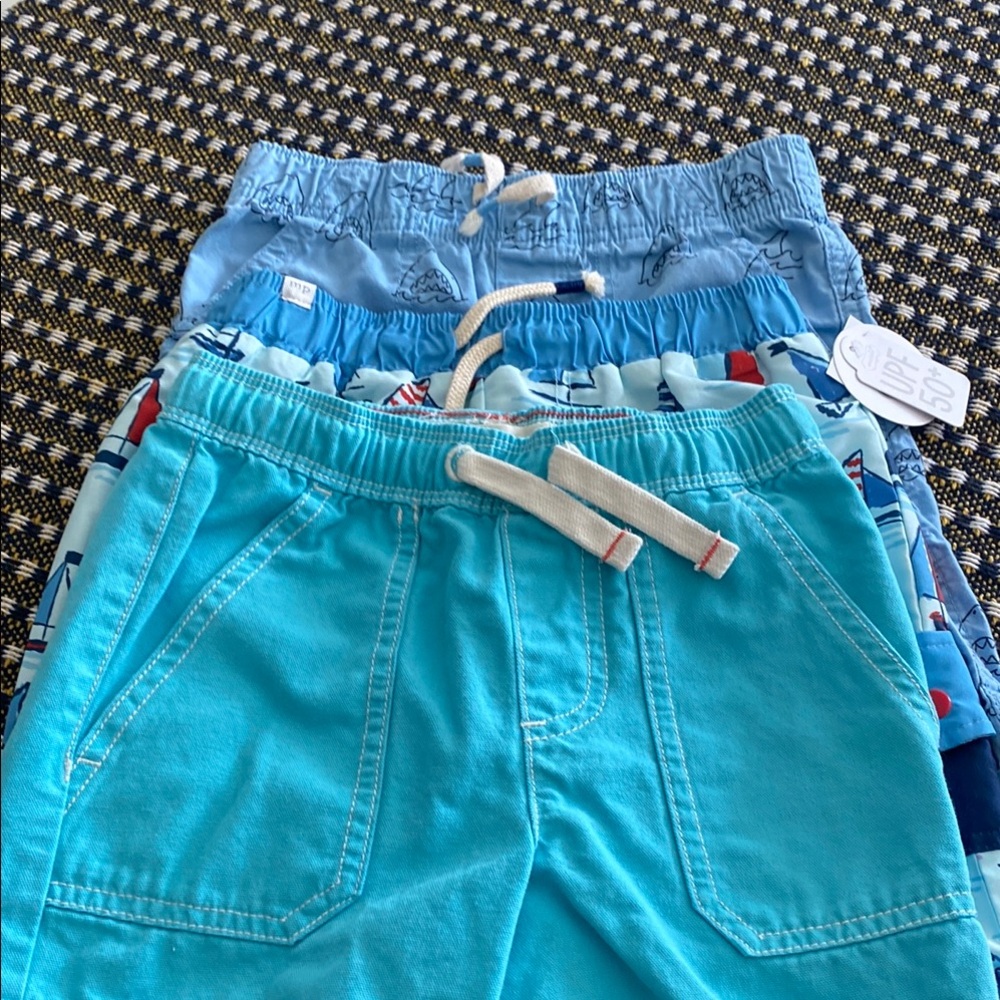 Blue Casual Cotton Shorts Set (4T 4-5Y)